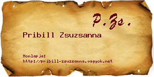 Pribill Zsuzsanna névjegykártya